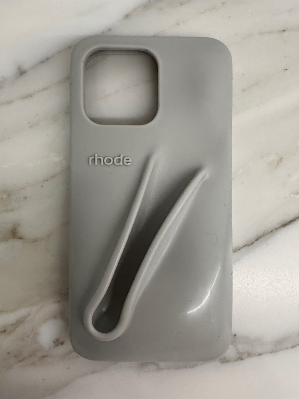 RHODE Silicone Grip Phone Case in Light Gray-15 Pro Max